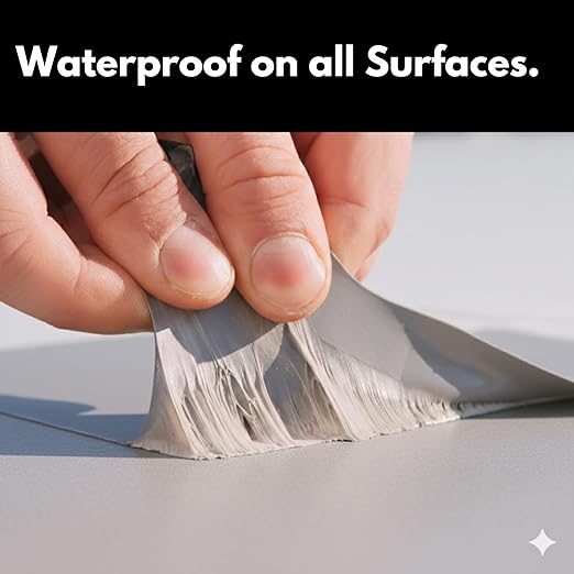HSS Sealant Tape with MicroSealant - Waterproof Commercial Roofing Tape for Roof and RV Repair - UV- & Weatherproof - Grey - 6 inch x 25 ft.