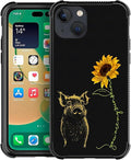 for iPhone 14 Plus Case, Pig Sunflower Yellow Sunshine Pattern Made of Soft Silicone Hard Acrylic Shock Protection for iPhone 14 Plus