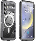 for Samsung Galaxy S24 Waterproof Case, [Fit for Magsafe] [IP68 Water Proof] [Built-in Screen Protector], Magnetic Heavy Duty Military Grade Rugged Phone Case for S 24 6.2", Black