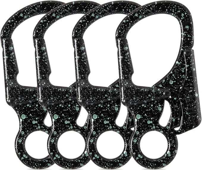 Ahiller Carabiner Clip, Double Anti-Misopening Locking Design, 3" Zinc Alloy Heavy Keychain for Outdoor Camping Hiking, Key Ring Clip