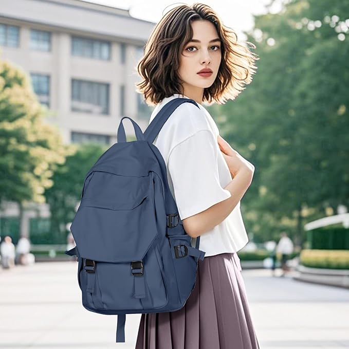 coowoz College Backpack Waterproof Black College Bags For Women Lightweight Travel Rucksack Casual Daypack Laptop Backpacks For Men Women(Blue Purple)