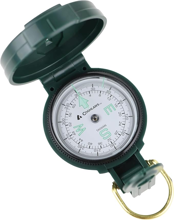 Coghlan’s Outdoor Compasses for Hiking, Camping, Survival & Orienteering – Map, Lensatic, Liquid-Filled, Wrist, Carabiner & Pocket Navigation Tools