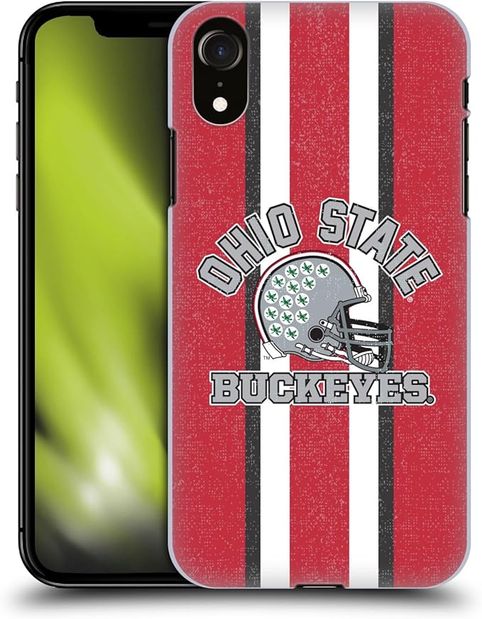 Head Case Designs Officially Licensed Ohio State University Helmet Football Graphics Hard Back Case Compatible with Apple iPhone XR
