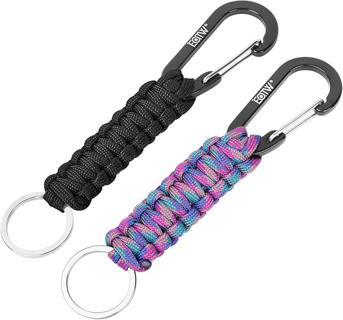 EOTW Paracord Keychain for Men Women Paracord Carabiner Backpack Keychain with Aluminum Clip for Camping Hiking Outdoor Gear