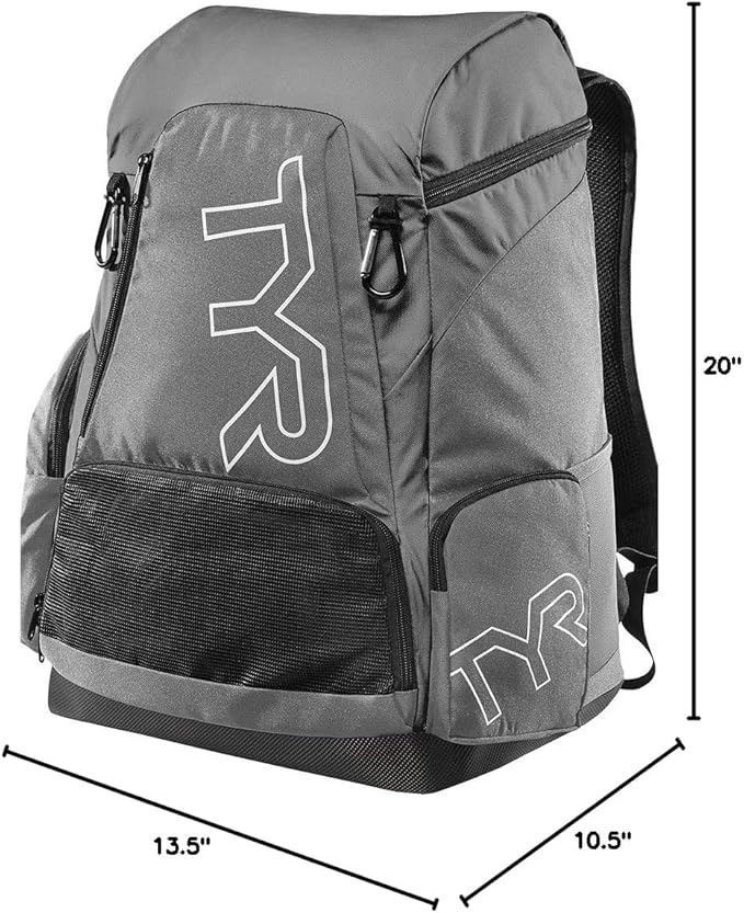 TYR Alliance Backpack - Wet/Dry Athletic Gym and Pool Bag for Men and Women - Separate Wet/Dry Compartments, 45L Capacity, Ergonomic, Water-Resistant - Available in Team Colors