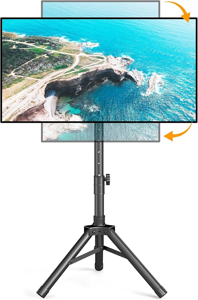 Tripod TV Stand for 23-75 inch Flat Screen/Curved TVs up to 100 lbs (22-50 Inch)