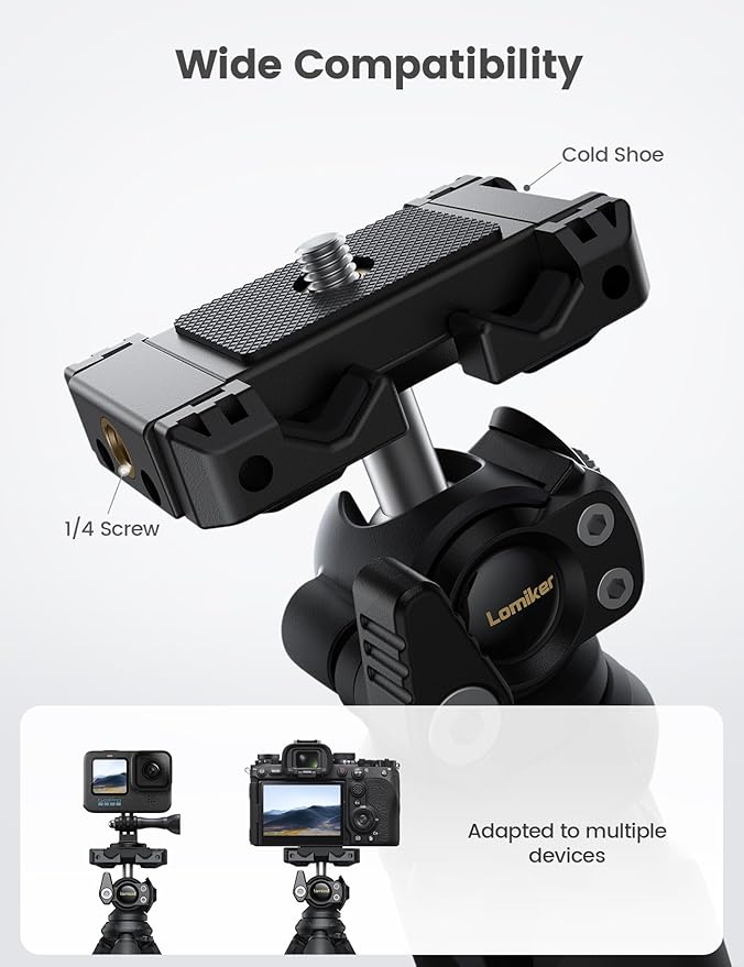 Lamicall Tripod for iPhone - [Ultra-Stable] Aluminium Phone Tripod with Wireless Remote, Mini Flexible Camera Stand Cold Shoe for Video Recording for Pocket 3 iPhone GoPro DSLR Camera Mothers Day