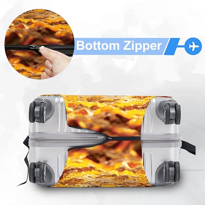 ANNA QUEEN Funny Cool Tiger Travel Luggage Cover -Stretchable Airplane Suitcase Protector Sleeve,Universal Washable Fit for 20-37 Inch Checked Baggage,Water Resistant Durable Luggage Protector
