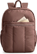 BAGSMART Backpack for Women, Travel Backpack with Large Side Pocket, 15.6 Inch Work College Backpack Purse, Waterproof Business Teacher Laptop Bag, Chocolate