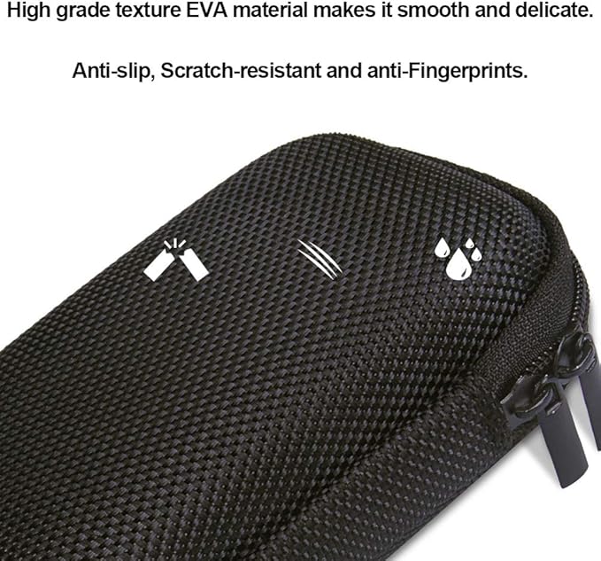Portable Hard EVA Case, Hootek Protective Hard Shell Travel Carrying Case Bag with Dual Zipper and Metal Carabiner for MP3 Players, USB Cable, Earphones, Memory Cards, U Disk, Lens Filter, Keys, Coins
