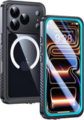 Lanhiem Magnetic for iPhone 17 Pro Max Case Waterproof, Built in Screen Protector & Camera Protection, [Compatible with MagSafe] Full Body Dustproof Heavy Duty Rugged Phone Case 6.9'' (Blue)