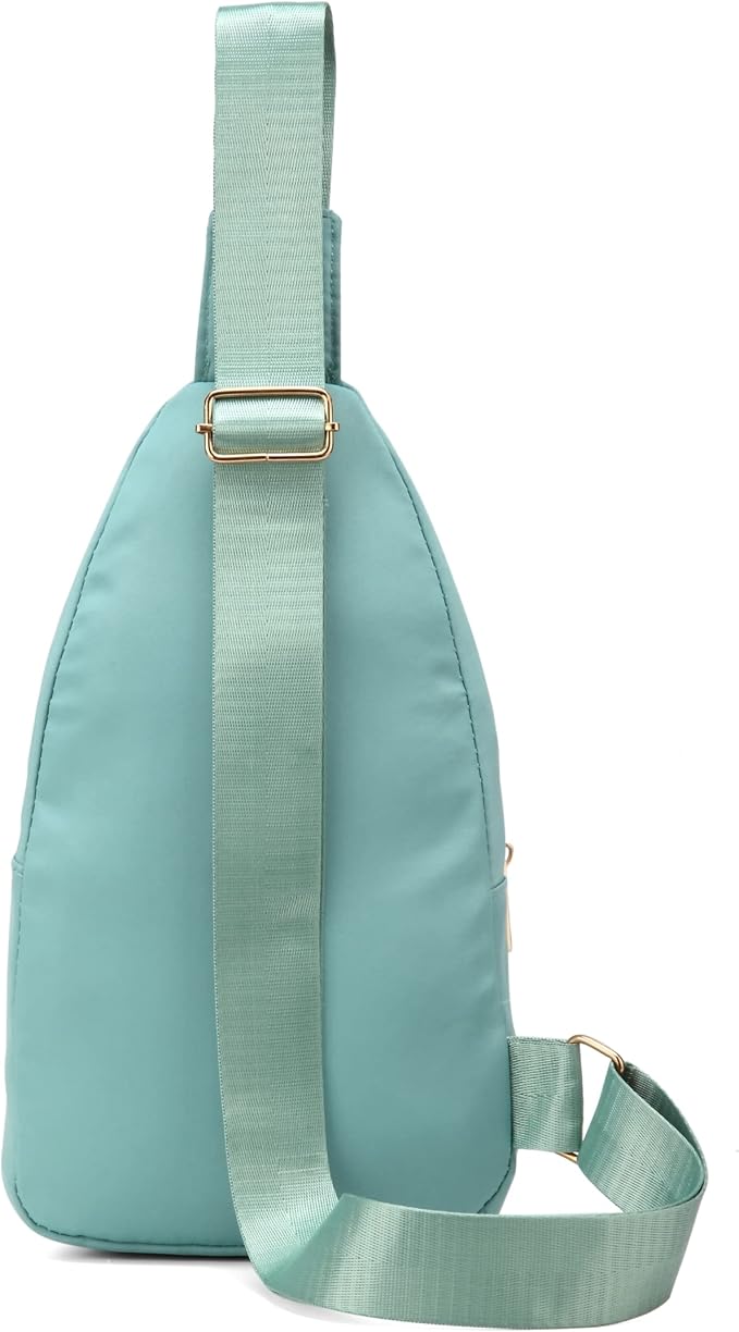 AOSTIHOT Crossbody Small Sling Backpack Sling Bag for Women, Chest Bag Daypack Crossbody for Travel Sport Running Hiking Green