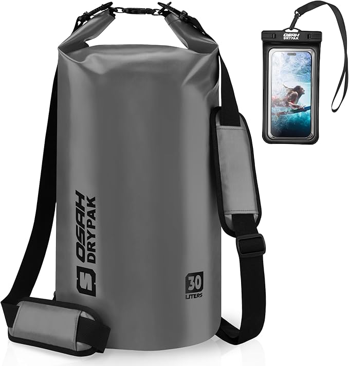 Waterproof Dry Bag, 5L/10L/20L/30L/40L Roll Top Lightweight Storage Backpack with Phone Case for Women & Men, Floating Waterproof Sack for Travel, Swimming, Kayaking, Paddle Board, Camping & Beach