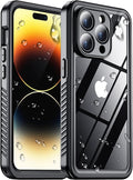 2024 New for iPhone 14 Pro Case Waterproof,[Built-in Screen Protector & Camera Protector][Full Body Shockproof][IP68 Underwater][Dustproof][Dropproof] Phone Case for iPhone 14 Pro 6.1"