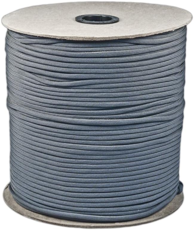Paracord Planet Solid Color 550lb Paracord – 7 Strand Type III Nylon Cord for Indoor and Outdoor Tasks – Gunmetal Gray (50 ft)