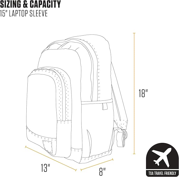 Carhartt 25L Classic Laptop Backpack, Durable Water-Resistant Pack W/ 15" Laptop Sleeve and Multiple Organizational Compartments, Blind Duck Camo