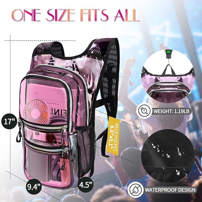 Hydration Pack, Water Backpack with 3L Hydration Bladder Lightweight Insulation, Festival Essential, Rave Hydration Backpack, Hydropack Backpack for Rave, Hiking, Biking, Festival Gear