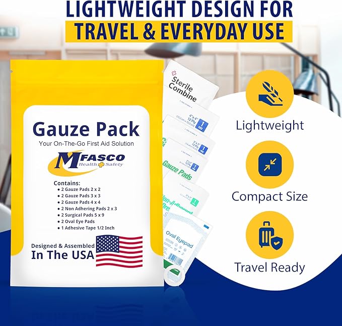 MFASCO First Aid Kit Refill Supplies Gauze Pack Refill