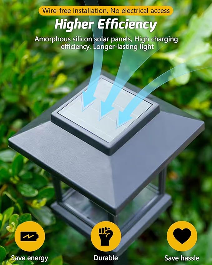 16-Pack Solar Lights Outdoor (Extra-Bright & Auto On/Off), Solar Powered Garden Lights, Outdoor Waterproof Solar Pathway Lights for Patio, Path, Yard, Landscape, Driveway, Walkway Decor (Warm White)