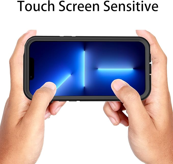 Waterproof Phone Case Compatible with iPhone 13 Pro Max, IP68 Waterproof Shockproof Dust-Proof Phone Case with Built in Screen Protector, Full Body Protective Case (Clear, iPhone 13 Pro Max)