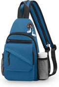 Small Crossbody Bag Casual Sling Bag for Men, Convertible Backpack, 3-in-1 Anti-Theft Shoulder Bag Trendy Daypack for Travel, Blue Grey