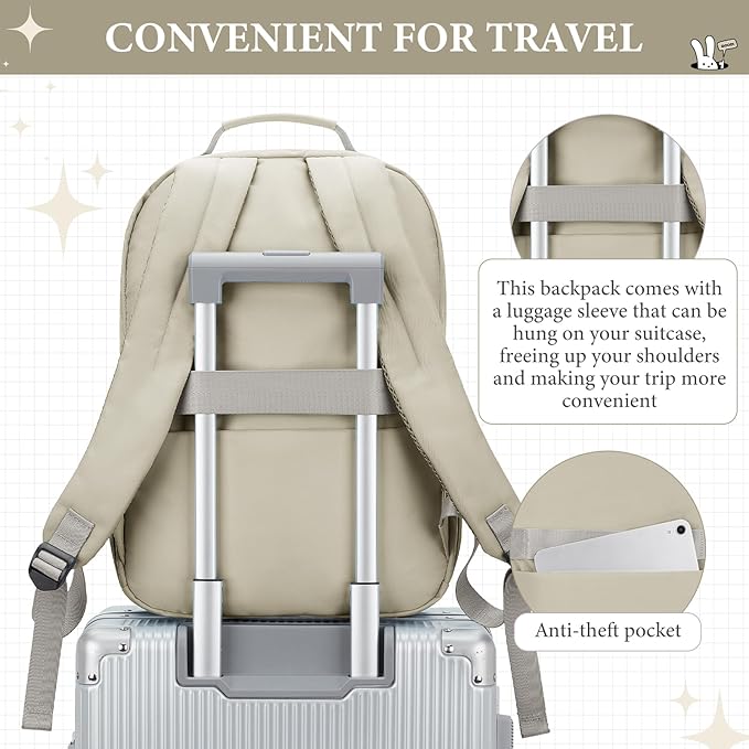 Khaki Backpack for Women Men