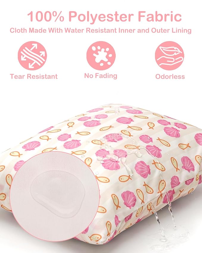 ALVA ALVABABY 2pcs Waterproof Wet Dry Bags,Reusable with Two Zippered Pockets,Baby Cloth Diaper,Travel,Beach,Pool,Daycare,Soiled Baby Items,Yoga Gym Bag,Swimsuits or Wet Clothes