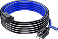Maximm 25 Ft Black, White and Blue Extension Cord, Heavy Duty 3-Prong Outdoor Power Cable, ETL Listed for Contractors