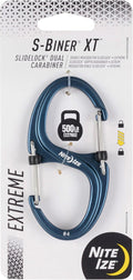 Nite Ize S-Biner XT SlideLock Dual Carabiner - Working Load Limit of 500 lb - Heavy-Duty Locking Carabiner - Durable Aluminum Body & Independent Gates - Camping, Travel & Everyday Carry