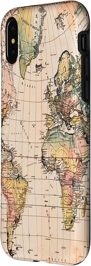 World Map ,Old Map of the World Case for iPhone X/XS