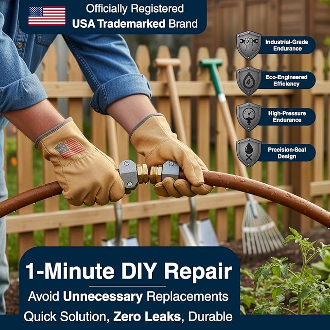 DBR Tech® Hose Repair Kit – Fix Leaks on 3/4 & 5/8 inch Garden Hoses