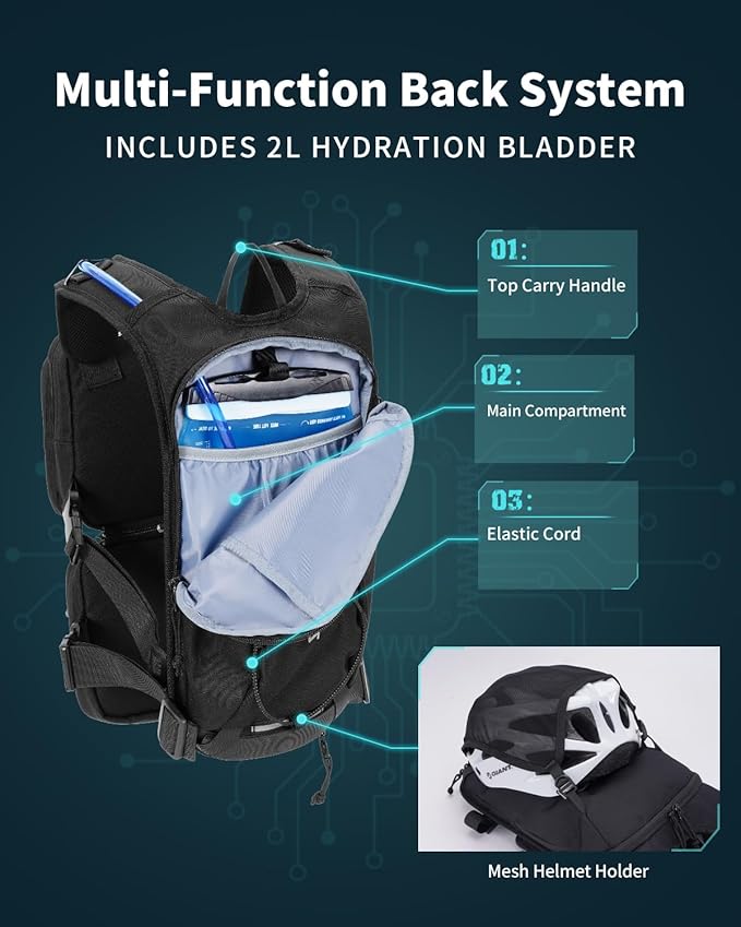 Blue Quartz 3-in-1 Running Vest with 2L Water Bladder, Lightweight Tactical Hydration Backpack with Detachable Waist Pack, Reflective Chest Pack for Hiking Running Cycling Race for Women Men