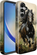 Compatible for Samsung Galaxy A27 5G Case, Dual Layer Heavy Duty 2 in 1 Shockproof Protective Phone Case,Running Horse
