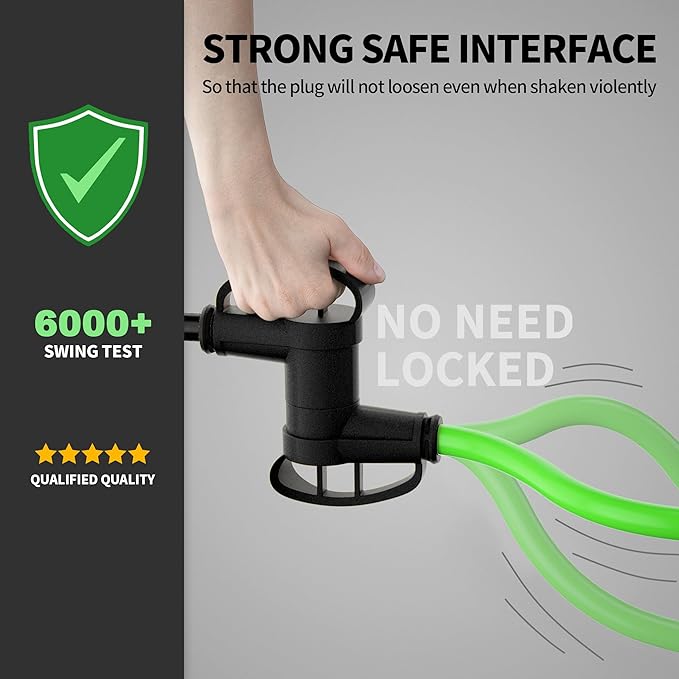 POWGRN 30 Amp RV Extension Cord 25 FT Outdoor with Grip Handle, Flexible Heavy Duty 10/3 Gauge STW 3 Prong RV Power Cord with Cable Organizer, NEMA TT-30P to TT-30R, Green, ETL Listed