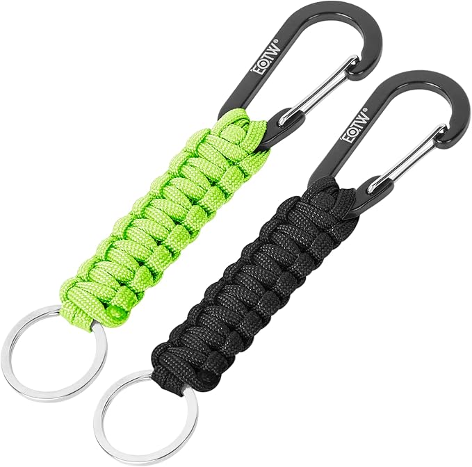 EOTW Paracord Keychain for Men Women Paracord Carabiner Backpack Keychain with Aluminum Clip for Camping Hiking Outdoor Gear