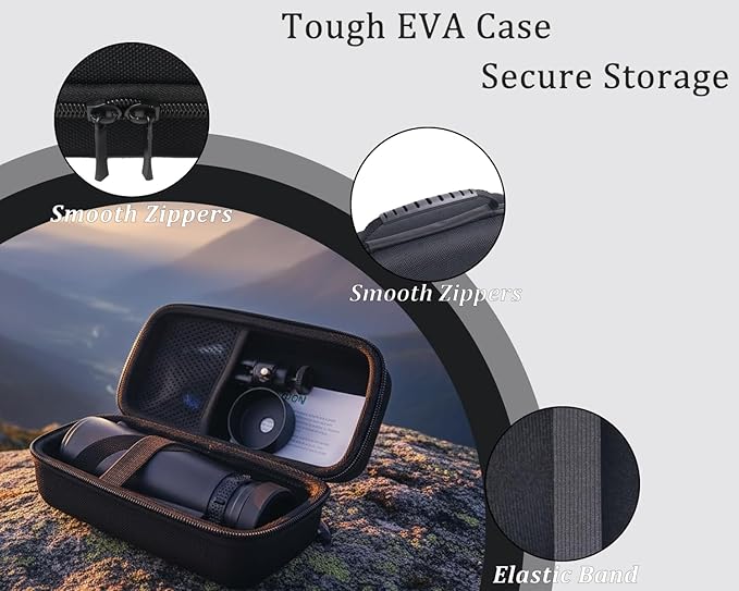Hard Travel Case Compatible with Vortex Solo 8x36 10x25 & ROXANT Grip Scope Monocular, Protective Storage Bag (CASE ONLY)