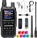 BAOFENG UV5RMINI Two Way Radio NOAA Weather Radio Dual PTT 999CH Survival APP Programming Copy Frequency Ham Radio (Black)