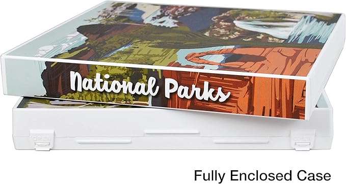 UniKeep National Parks Themed Case to Hold Park Brochures, Maps, and Pamphlets - Metal D-Ring Binder