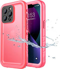 SPORTLINK for iPhone 13 Pro Waterproof Case - Full Body Shockproof Dustproof Phone Screen Protector Rugged Waterproof Case for iPhone 13 Pro 6.1 Inches Pink