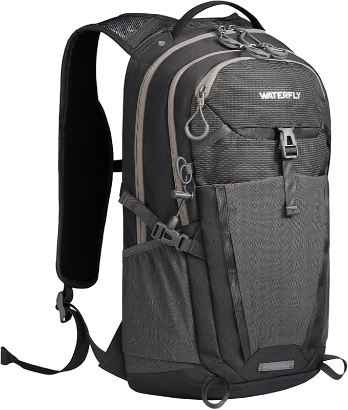 WATERFLY Small Lightweight Hiking Backpack: 20L Outdoor Daypack with Phone Pocket, Hydration Compatible, Breathable Backpanel, Multi-Compartment for Camping Trekking Travel Women Men