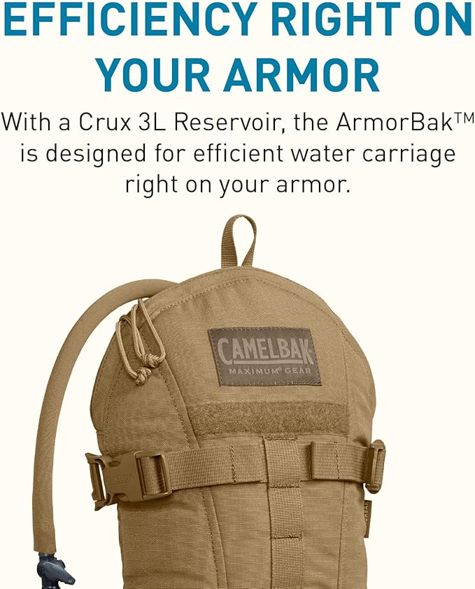 CamelBak Armorbak Tactical Hydration Pack Mil Spec Crux Reservoir Coyote, 100oz/3L