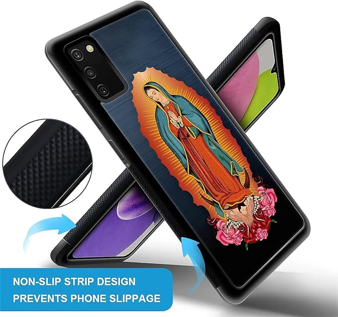 for Samsung Galaxy S20 FE Case, Red Virgen Guadalupe Pattern Graphic Design Girl Boy Soft Silicone Hard Acrylic Shock Protection for Samsung Galaxy S20 FE