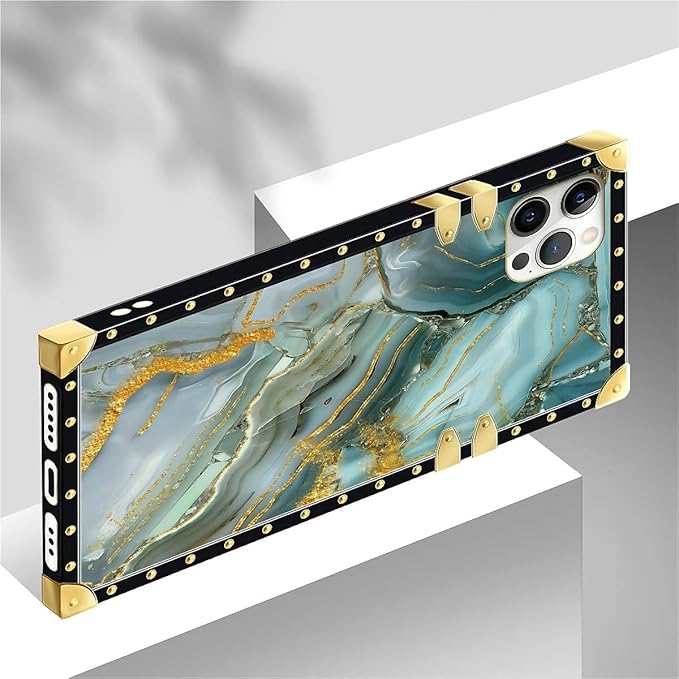 Compatible with iPhone 12 Pro Max Case, Golden Texture Marble Veining Luxury Golden Decoration for Girl Women Soft TPU Shockproof Protective Hard PC Back for iPhone 12 Pro Max