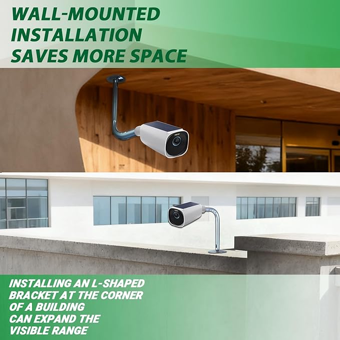1PCS Aluminum Alloy Bent Tube 9.4IN Camera Mount for eufyCam 2C/2C Pro, 3C/S300, Adjustable Wall Mount Brackets Indoor/Outdoor