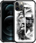 for iPhone 11 Pro Max Case, Lion Cross Jesus Christ Dove Pattern Graphic Design Girl Boy Soft Silicone Hard Acrylic Shock Protection for iPhone 11 Pro Max