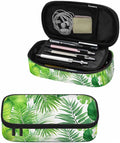 Palm Leaves Pencil Case Green Tropical Plant Pencil Bag Pen Markers Pouch Holder Organizer for Boy Girl School Students