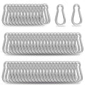 Carabiner, Heavy Duty Galvanized Steel Spring Snap Hook Carabiner Clips with 220LBS Holding Capacity, Ideal for Outdoor, Hammock, Swing and Travel (M5 2Inch, 200PCS)
