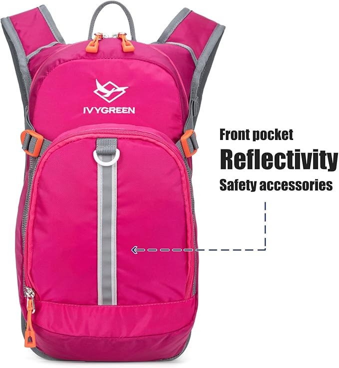 Ivygreen Kids Hydration Backpack, Hiking Backpack for Boys or Girls with 1.5L Water Bladder