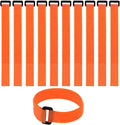 10 Pack (12 x 0.8 Inch) Reusable Fastening Cable Ties and Cable Straps Orange Color,Adjustable Multi-Purpose Hook and Loop Straps Nylon Cable Ties Organizer Fastener Management Wire Straps