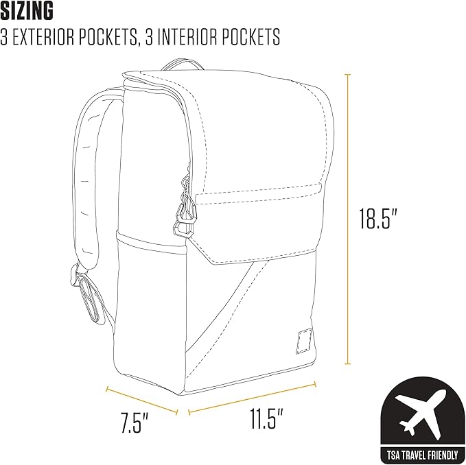 Carhartt 21L Top-Load Backpack, Durable Water Resistant Coated Canvas Base W/ 17" Laptop Sleeve, Port